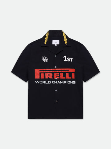 RHUDE CHAMPIONS BUTTON-UP SHIRT