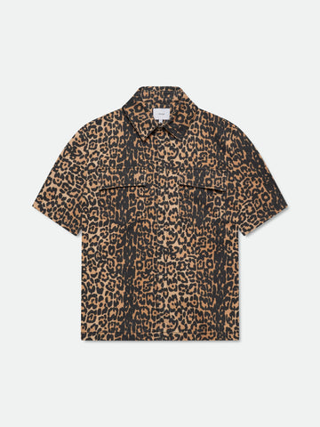 LEOPARD BOXY WORK SHIRT