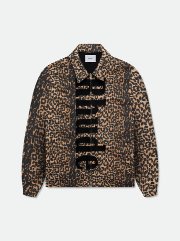 LEOPARD OVERSIZED WORK JACKET