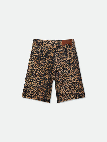 LEOPARD TRAXEDO BAGGY SHORT