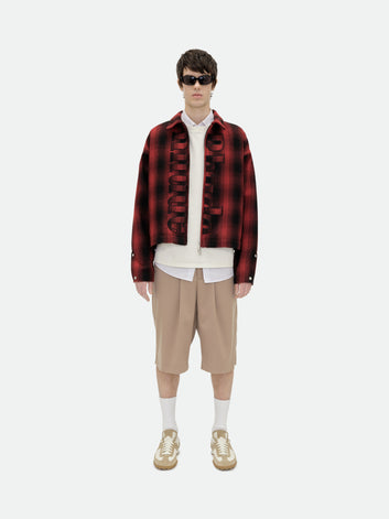 RHUDE LOGO FLANNEL WORK JACKET